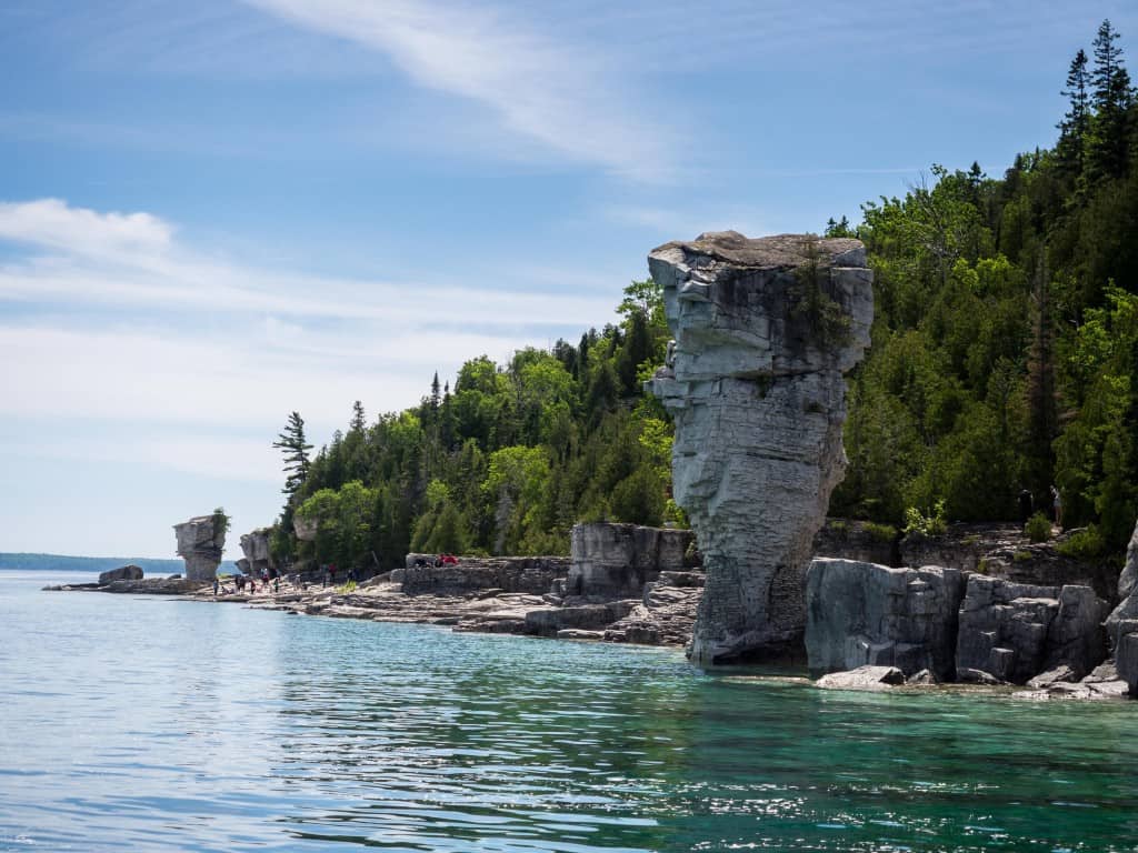 flowerpot island sea stacks in bruce peninsula