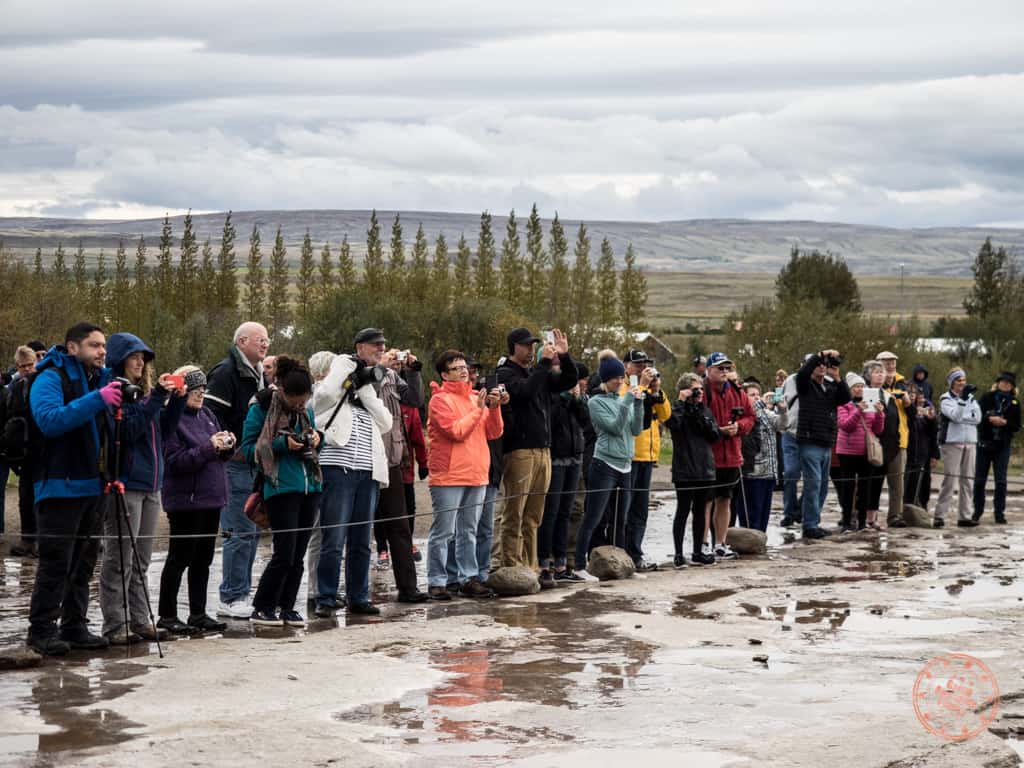Photographer Crowds at Strokkur Geysir