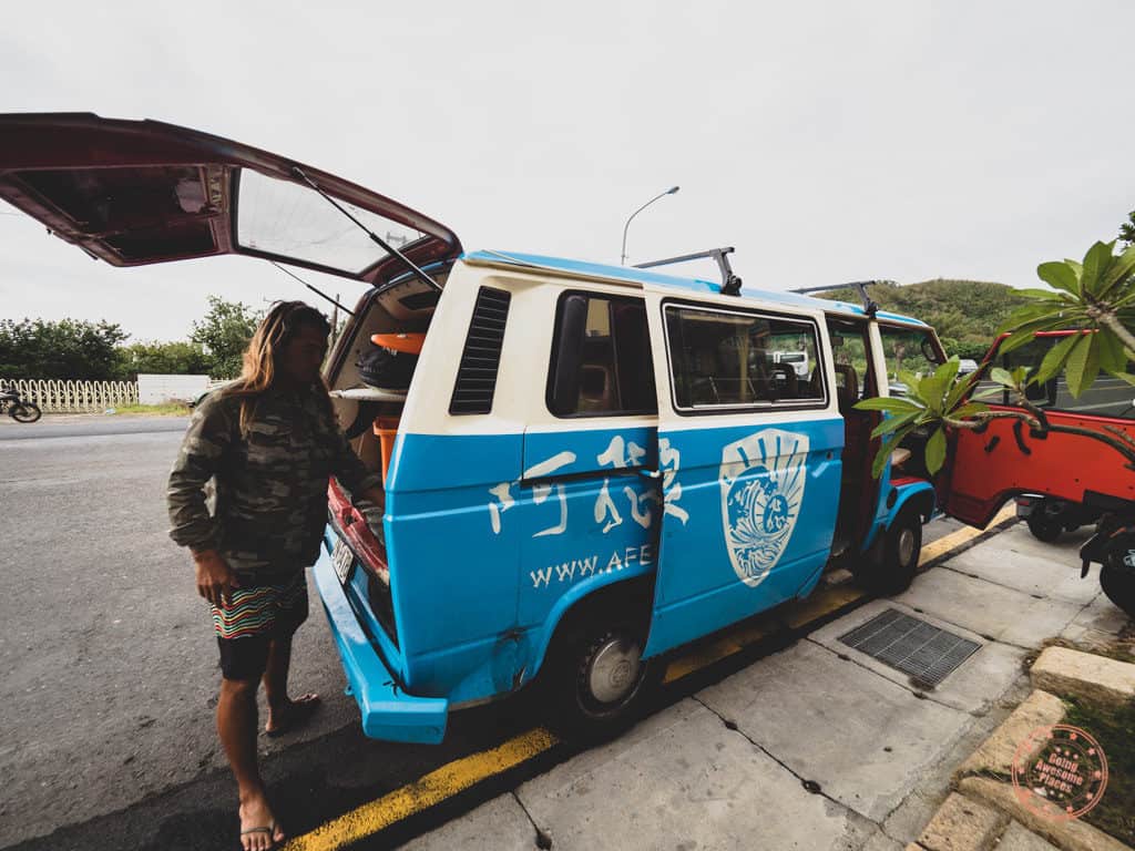 Loading Up A-Fei's Surfing Van