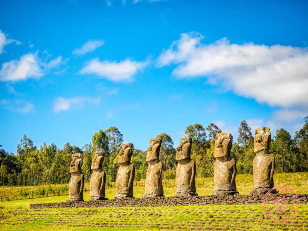 ahu akivi monuments on easter island