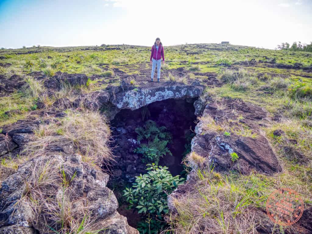 ana te pahu lava tube opening