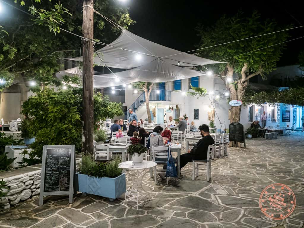araxe restaurant chora folegandros evening