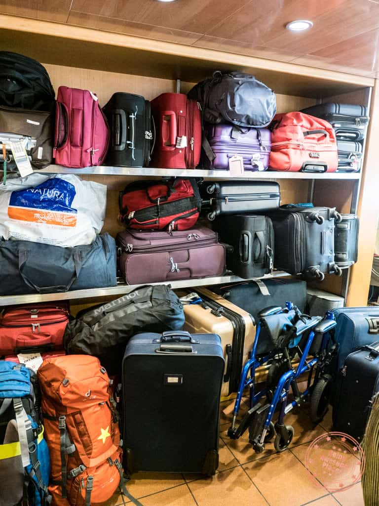 blue star ferry luggage storage situation