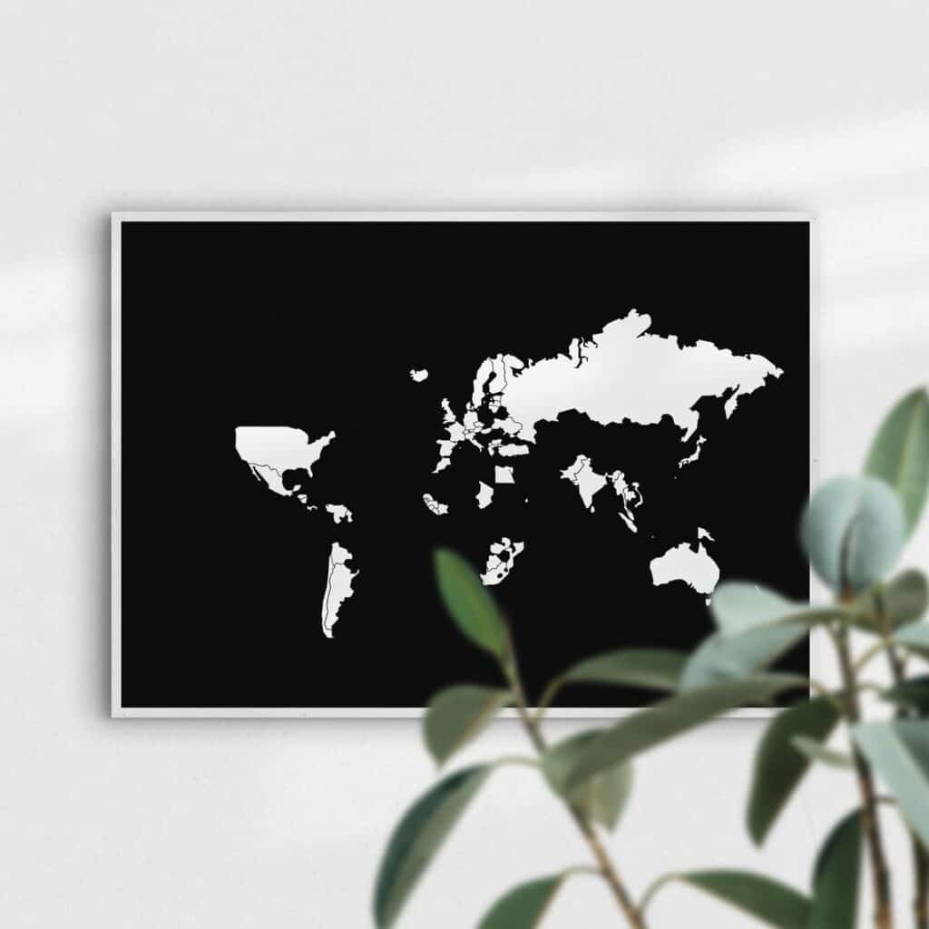 boldtuesday peel off world map on etsy