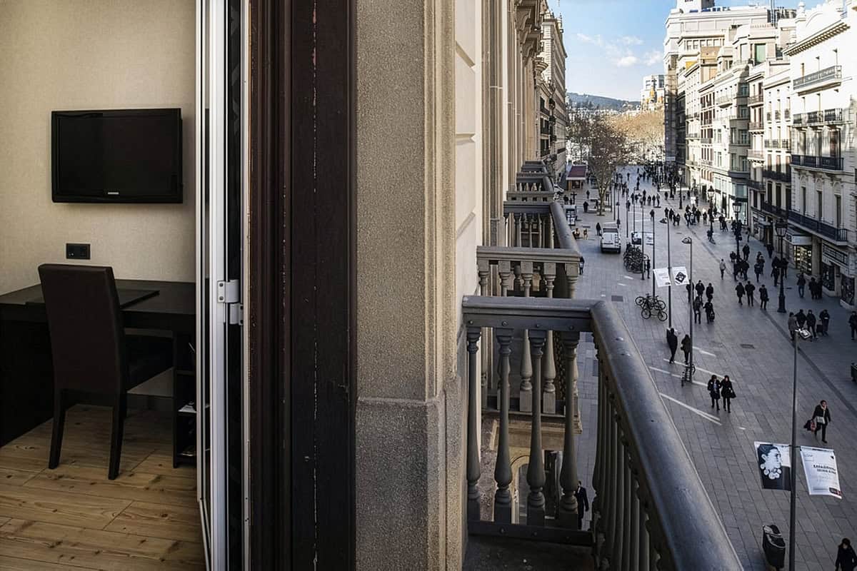 catalonia portal de l'angel view from the balcony of the room
