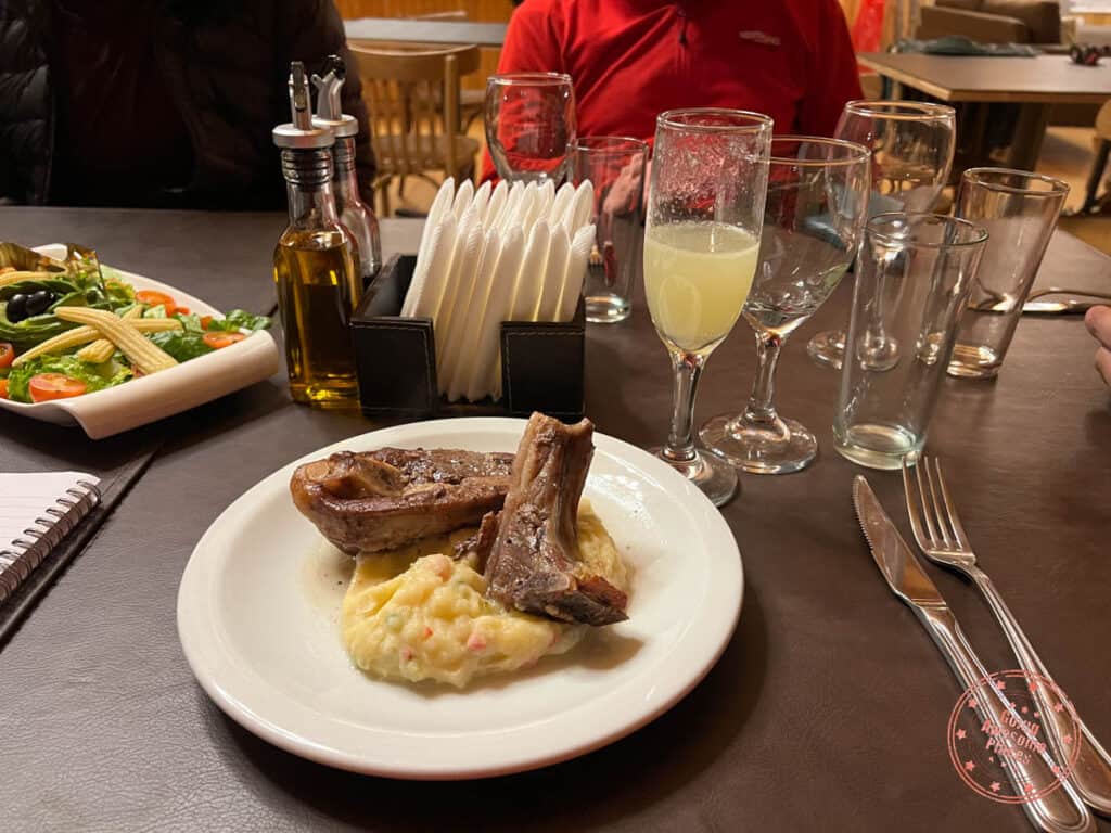 chilean grilled lamb food in torres del paine