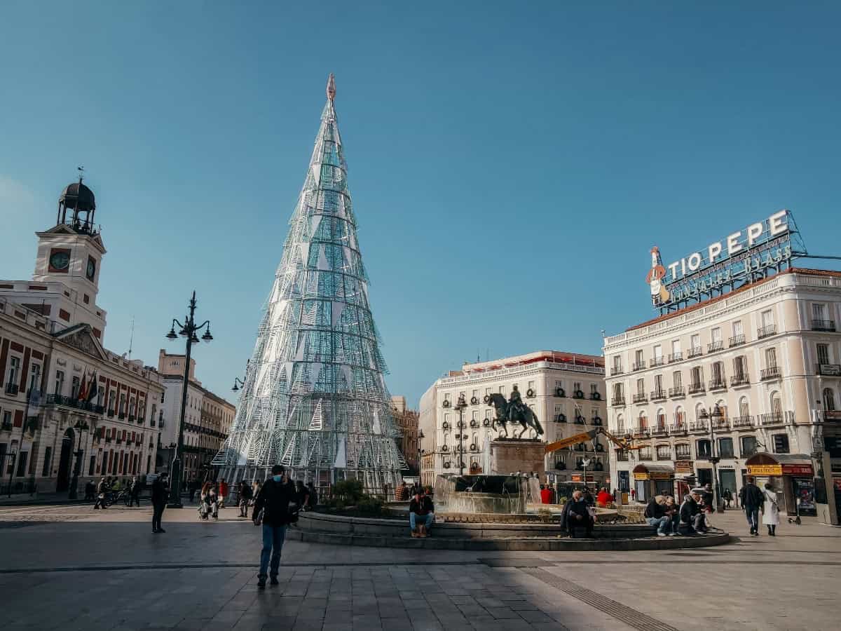 christmas in puerta del sol winter in madrid