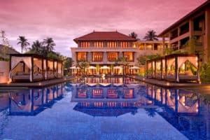 conrad bali pool sunset luxury stay with 5 day bali itinerary