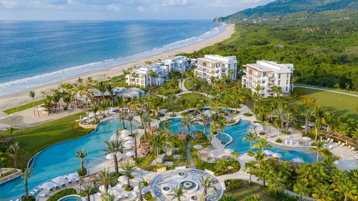 conrad punta de mita beach property aerial