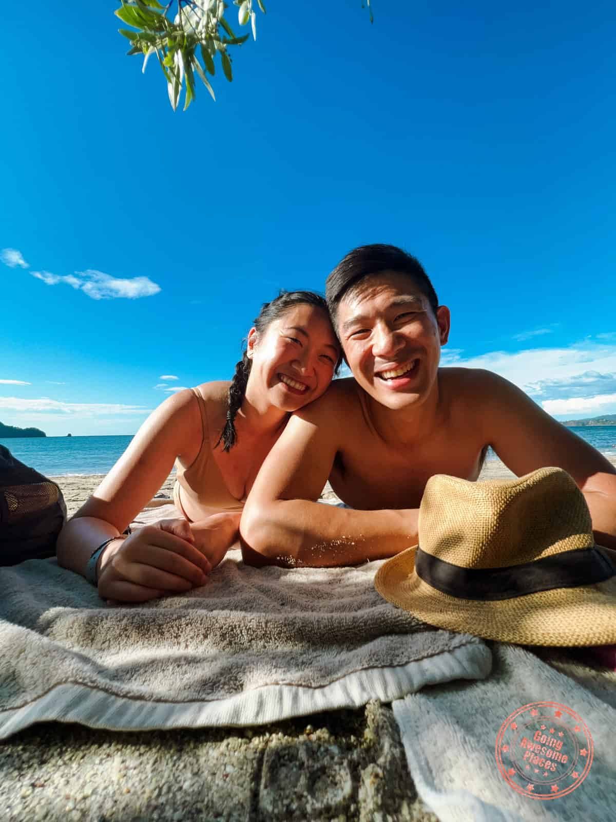 couple enjoying westin reserva conchal beach