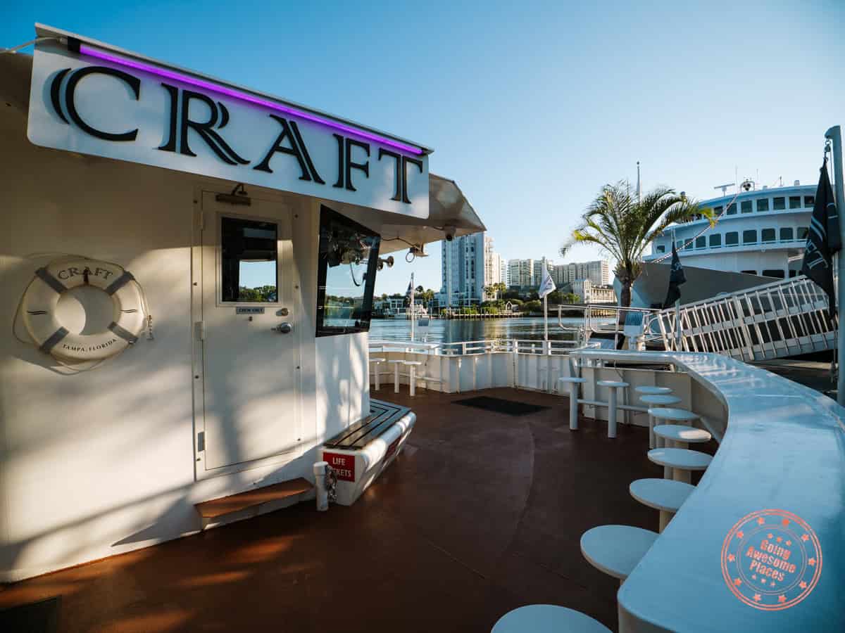 craft river cruise forward of ship in tampa