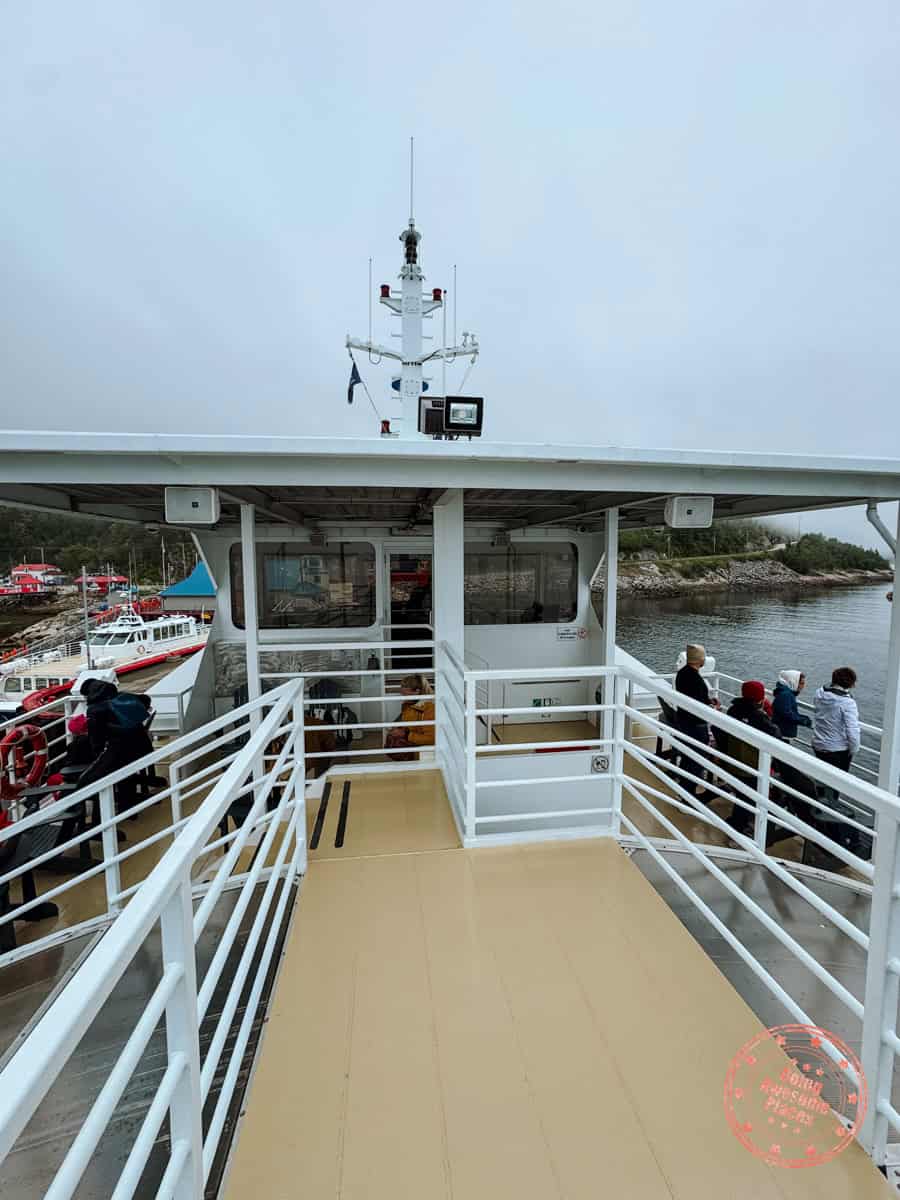 upgraded upper deck area for croisiers aml in tadoussac