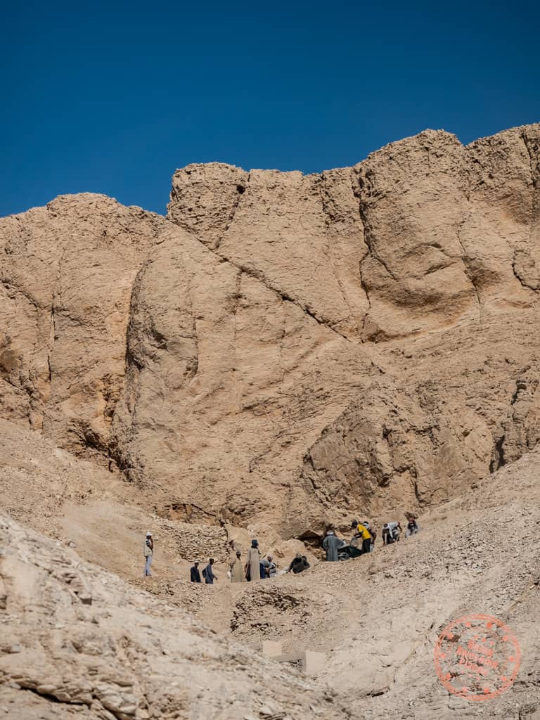 digging for hidden tombs in valley of the kings luxor egypt