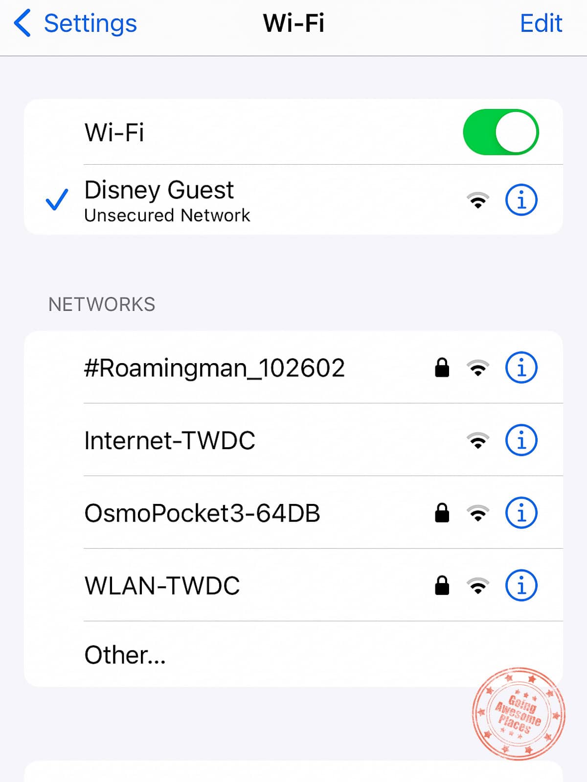 disneyland free wifi ssid