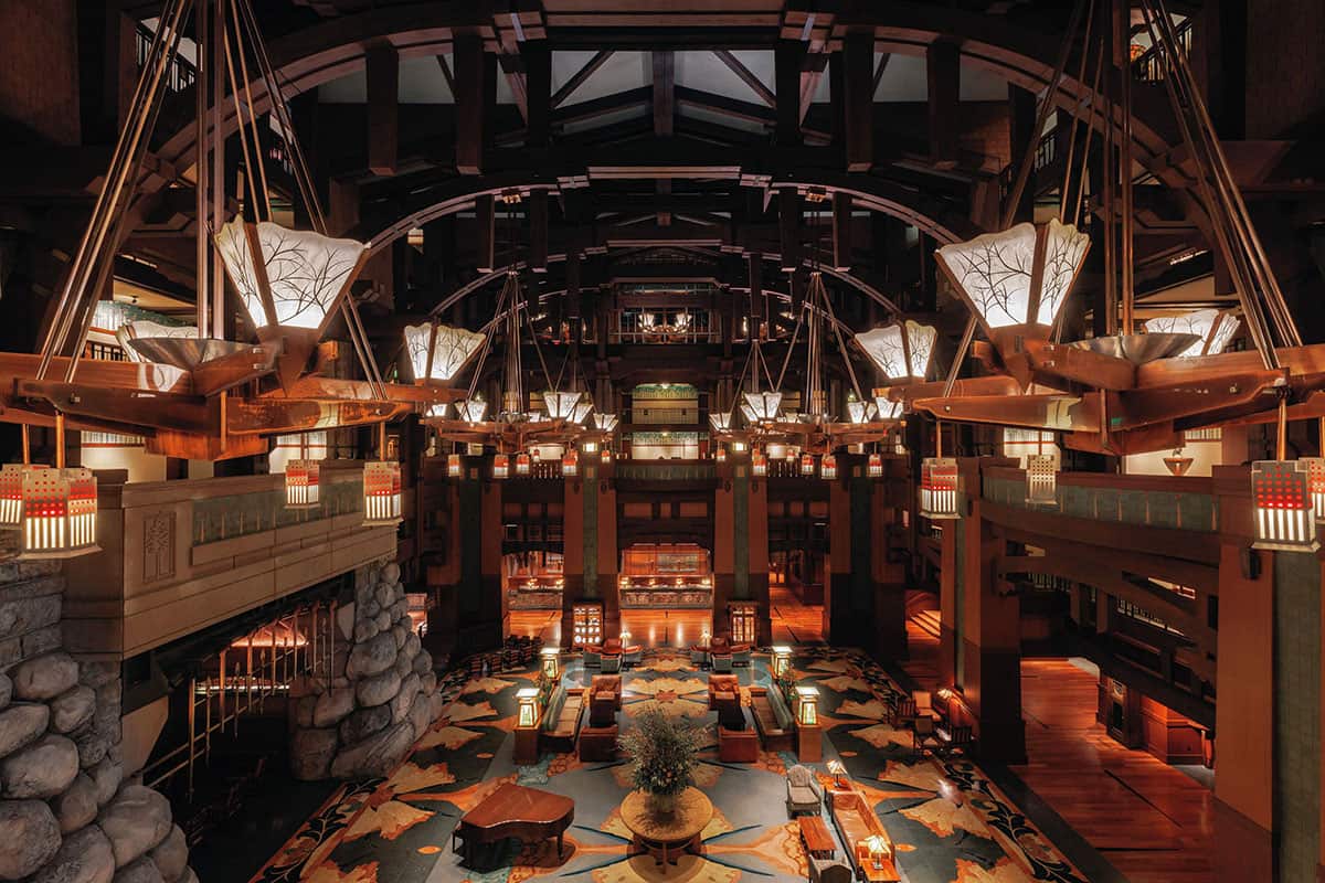 disneyland grand californian hotel and spa interior lobby