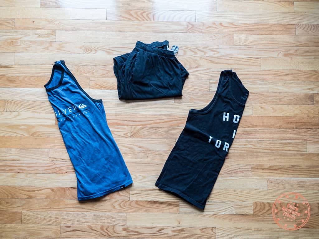 egypt packing list pjs and tank tops
