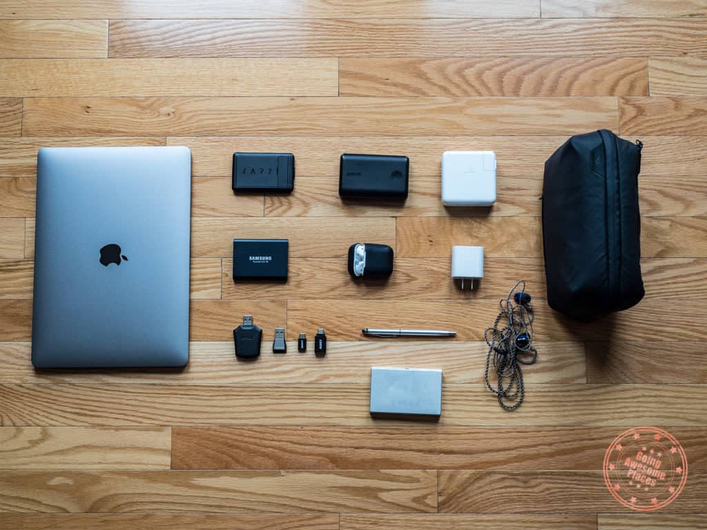 electronics packed for trip to egypt