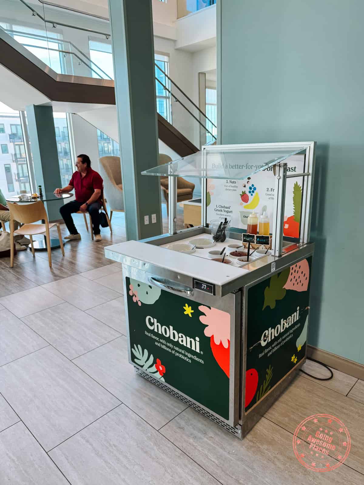 chobani yogurt bar at element midtown tampa hotel