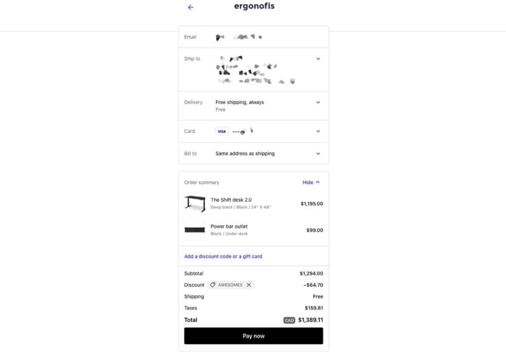 example ergonofis shift desk order screen