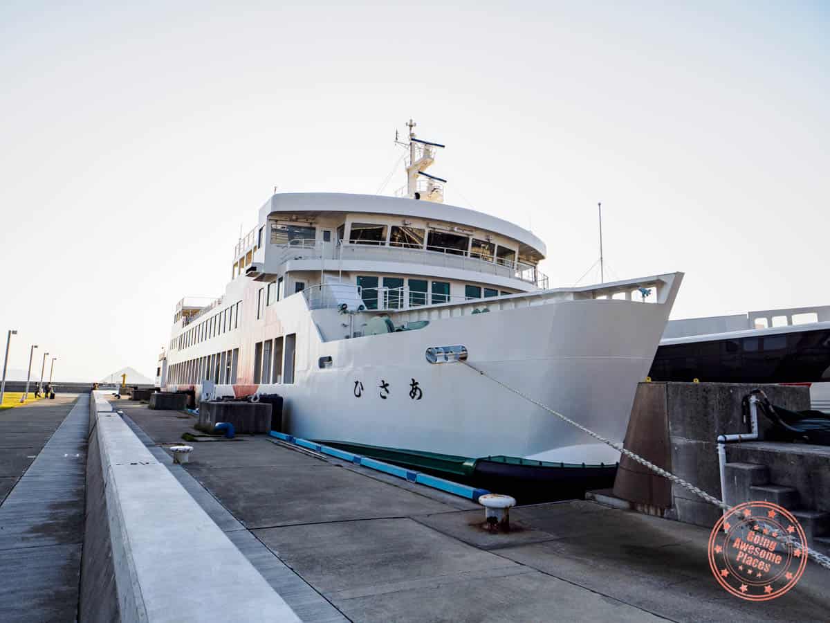 ferry docked in naoshima