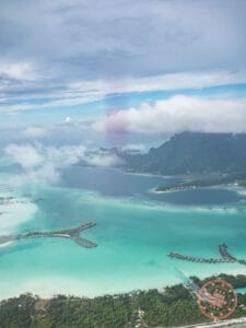 flying into bora bora with air tahiti