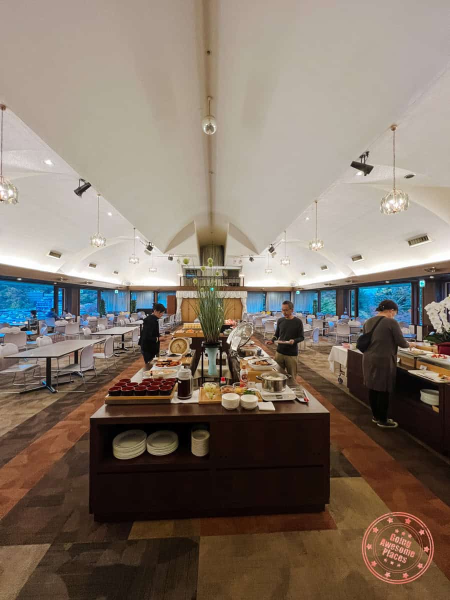 fuji lake hotel buffet breakfast restaurant hall