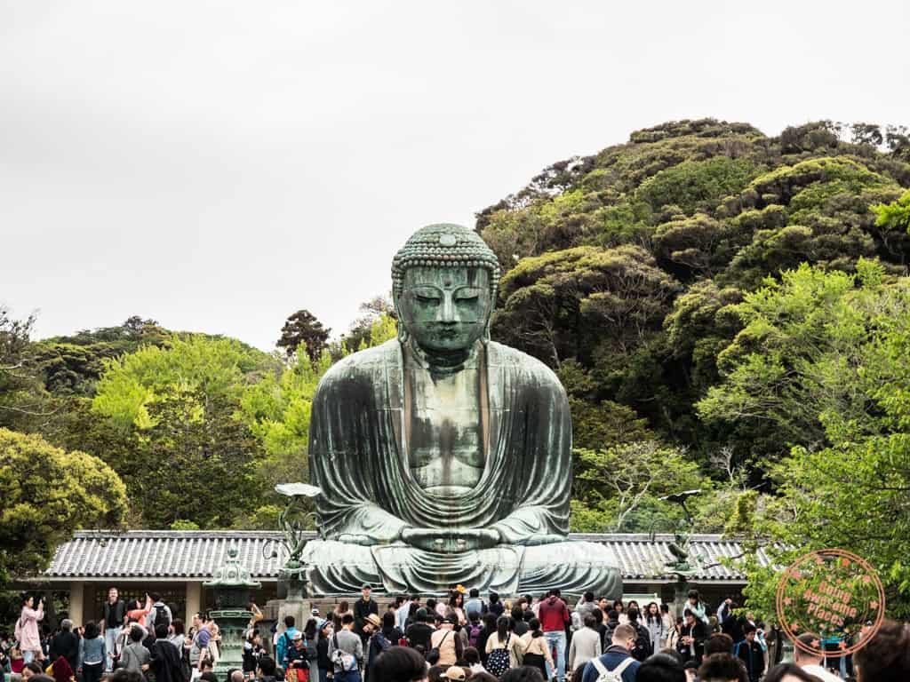giant buddha statue in kamakura of kanto, japan