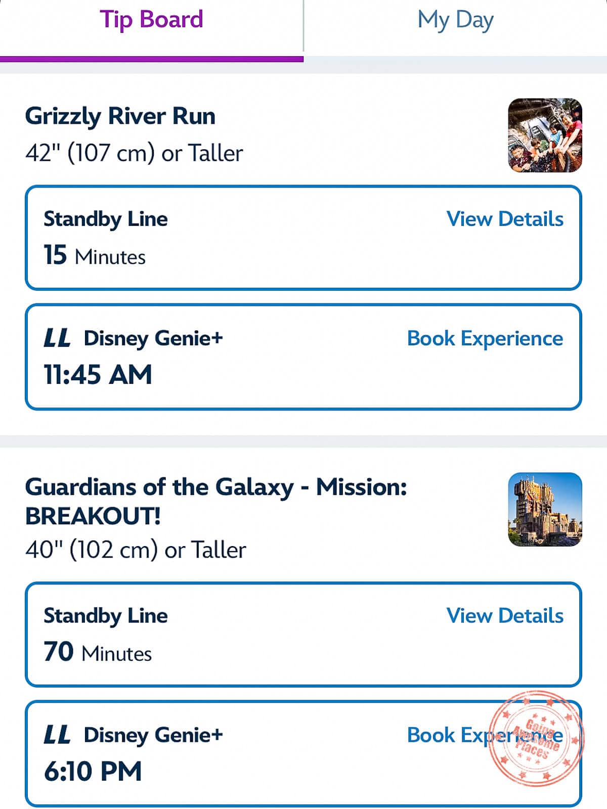 guardians of the galaxy ride lightning lane late time slot