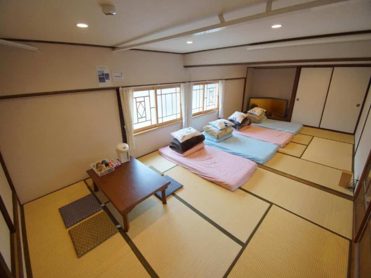 sleeping quarters at guesthouse arakura