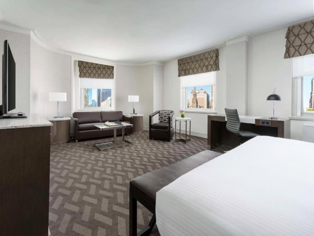 large spacious suite at hilton boston park plaza