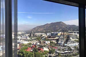 hilton los angeles universal city view from window