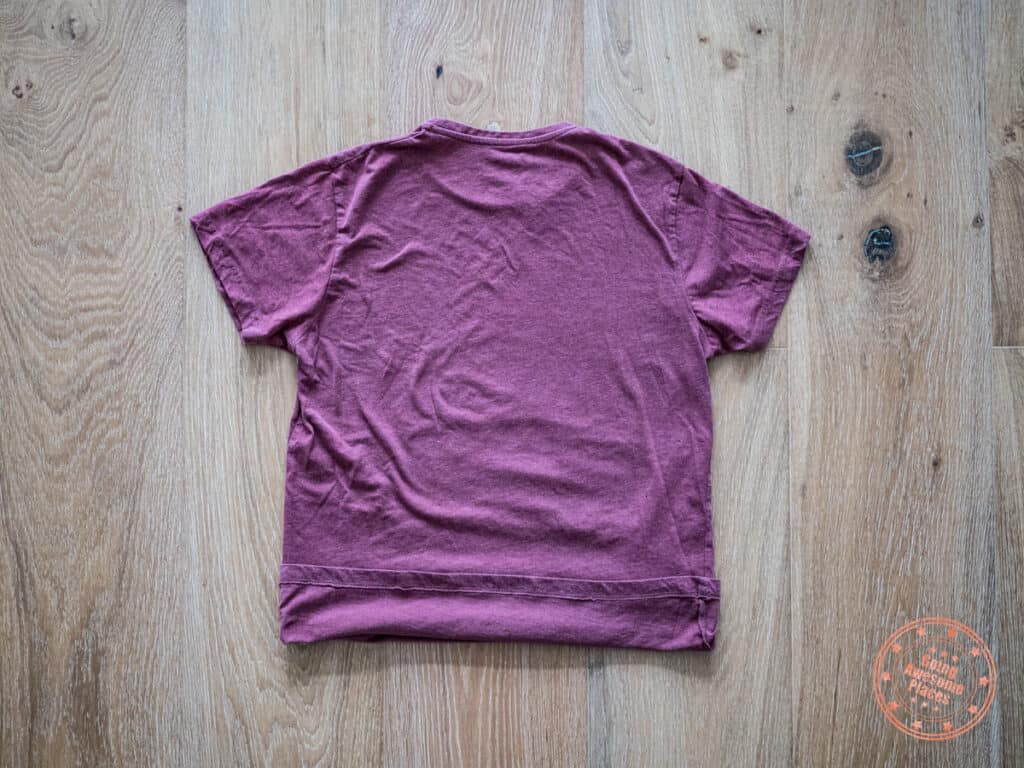 how to roll your tshirt step 1