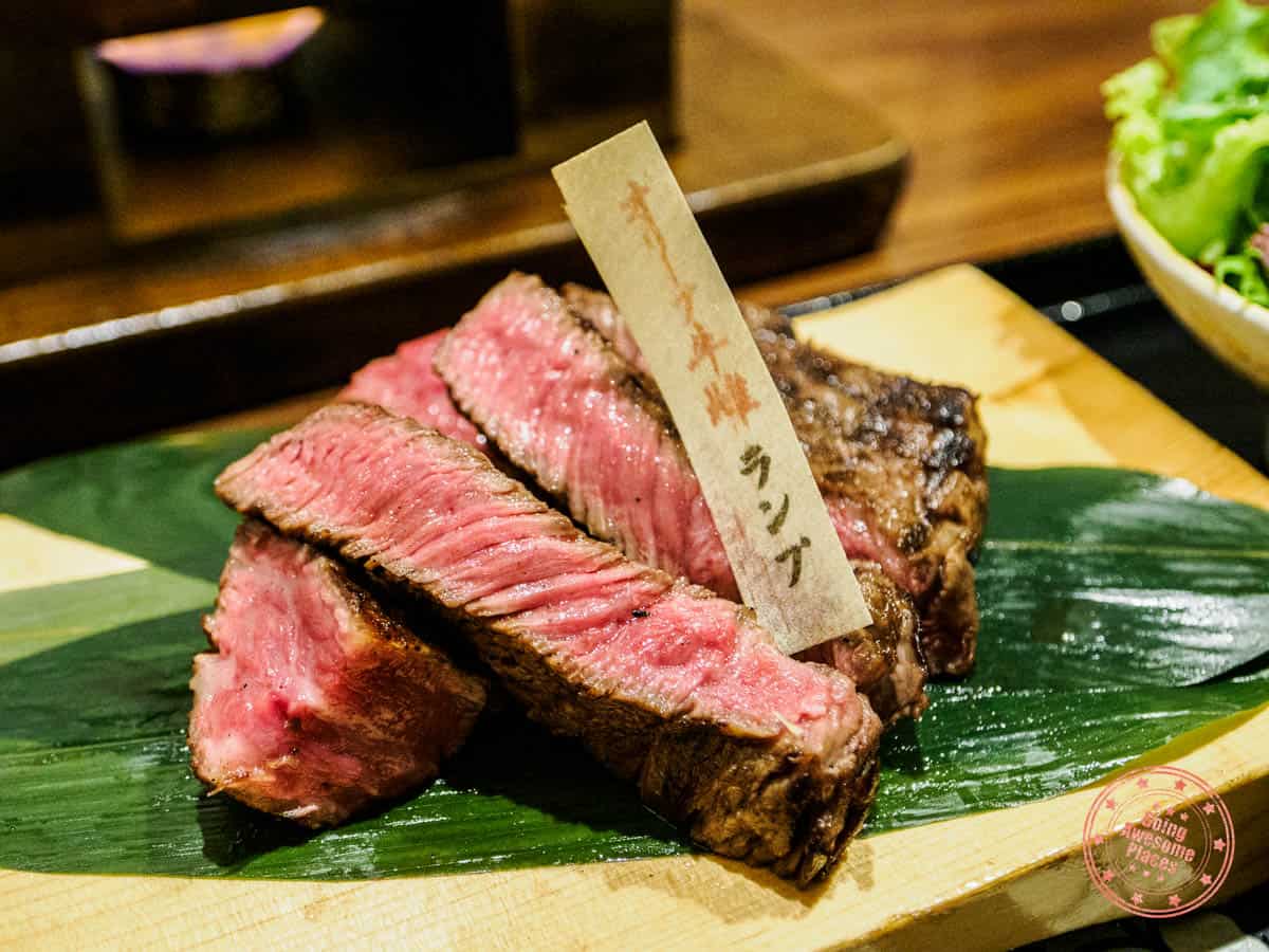 ichigo steakhouse olive wagyu lamp cut