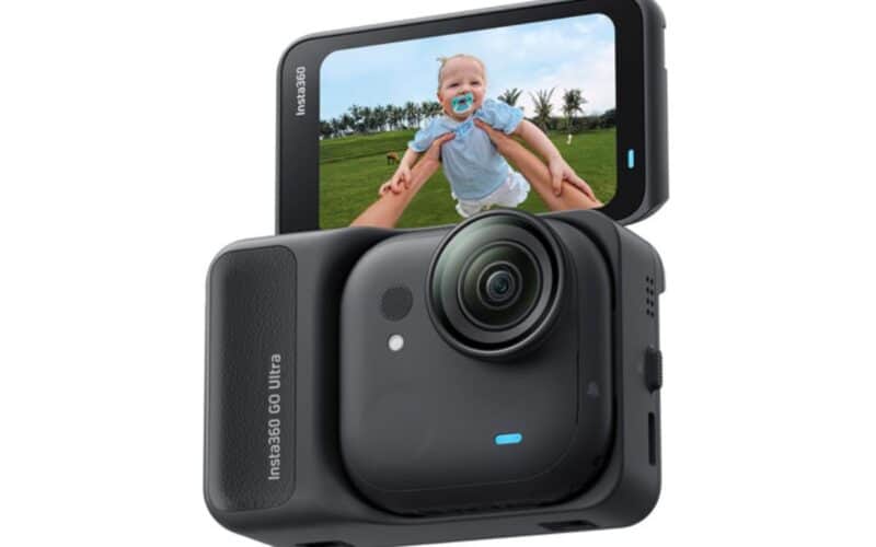 insta360 go ultra action cam product photo in black