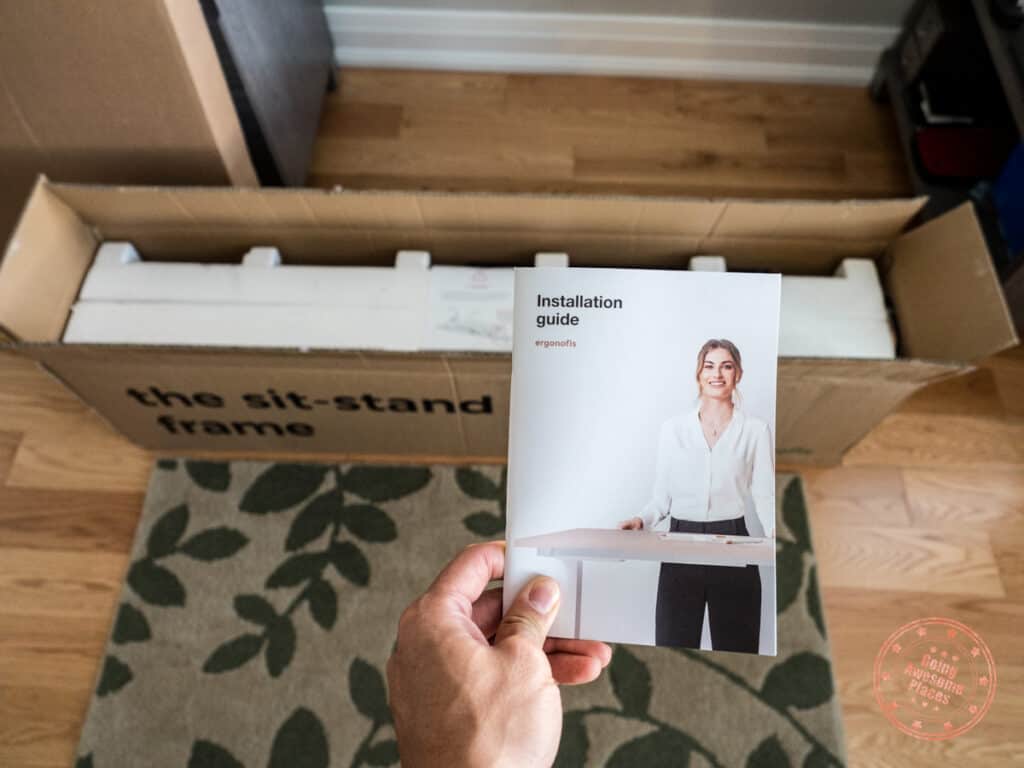 installing ergonofis sit stand desk instruction manual