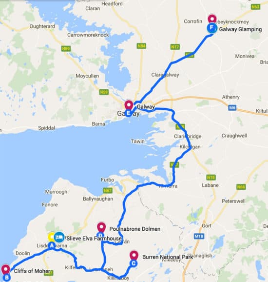 southern ireland itinerary road trip map day 6