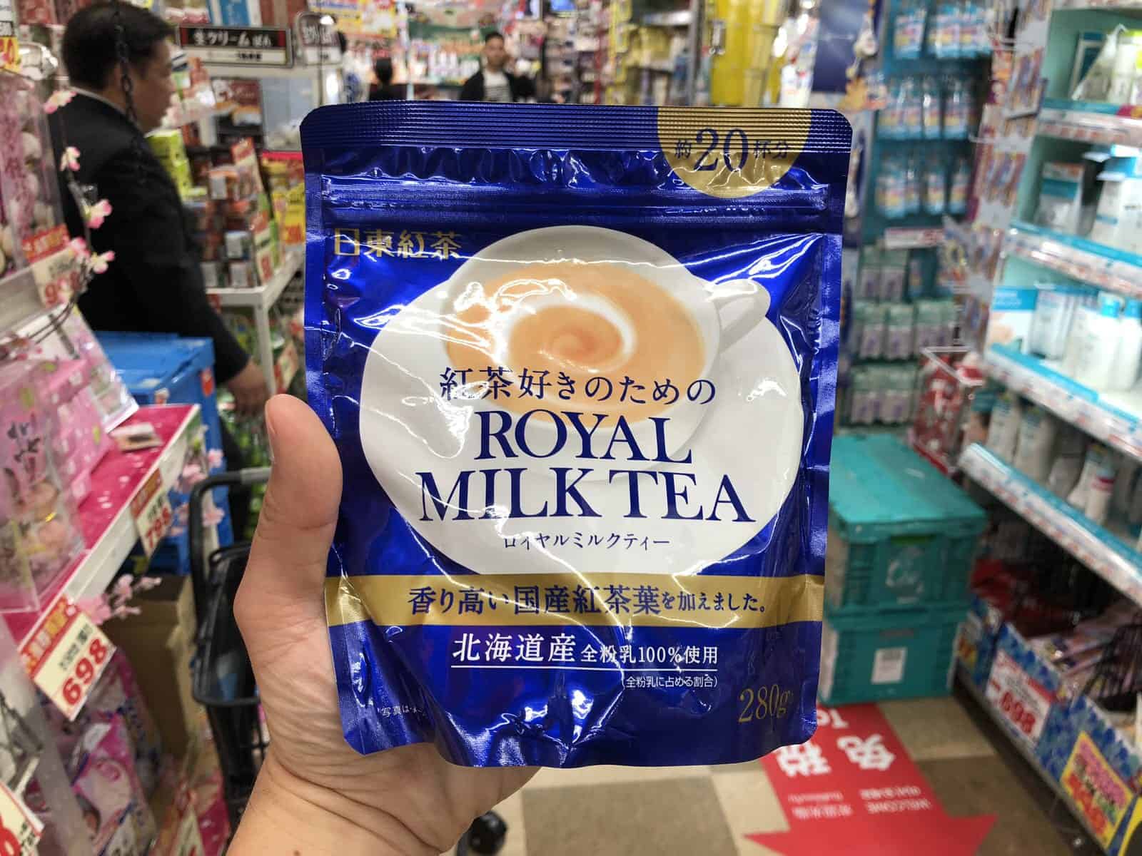 royal milk tea instant drink makes a great snack in japan from don quijote