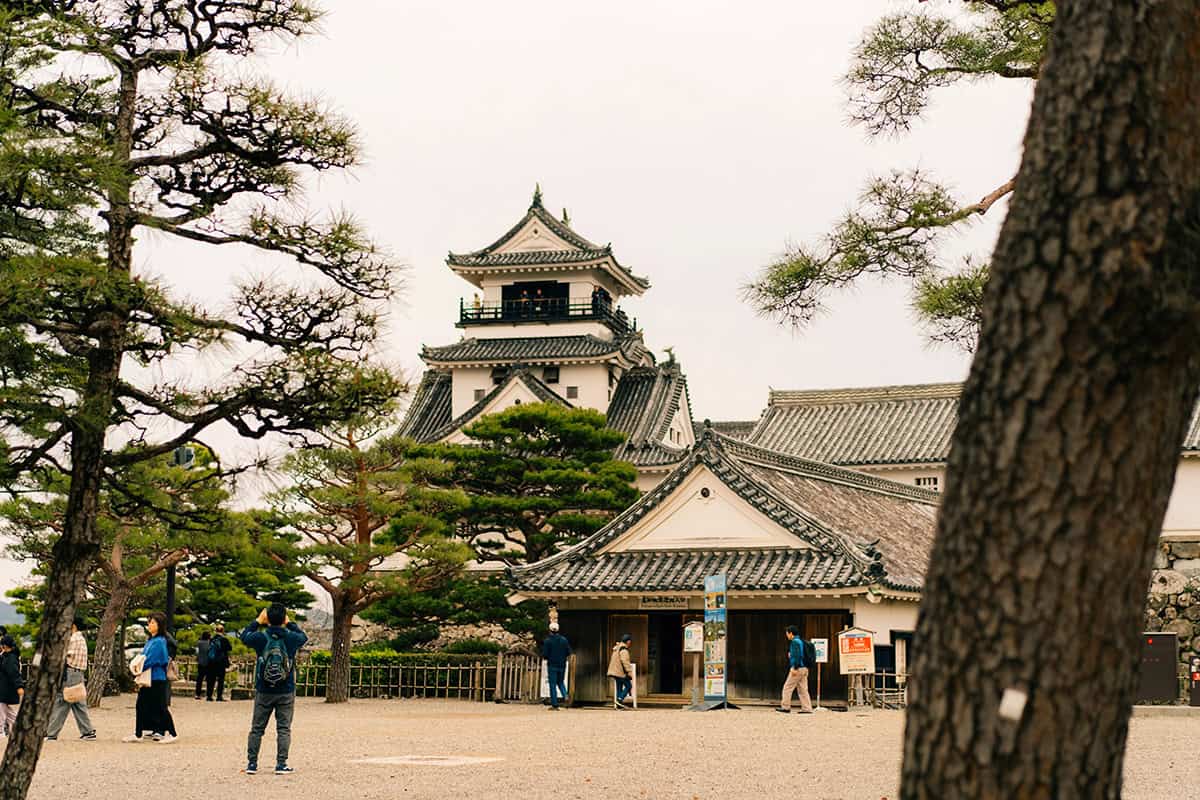 kochi castle entrance in shikoku japan