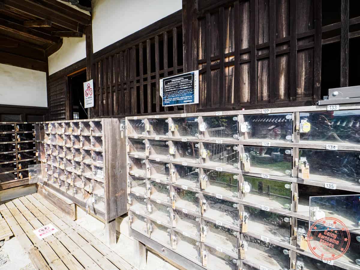 kochi castle main tower shoe lockers