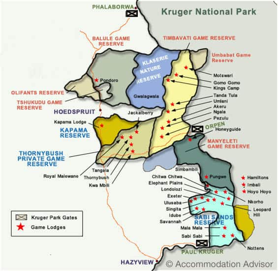 private reserves surrounding kruger national park in south africa