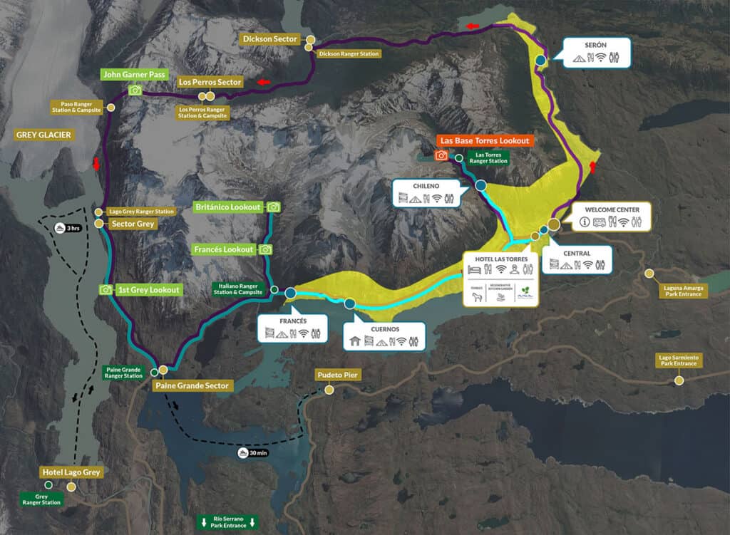 las torres reserve territory in torres del paine