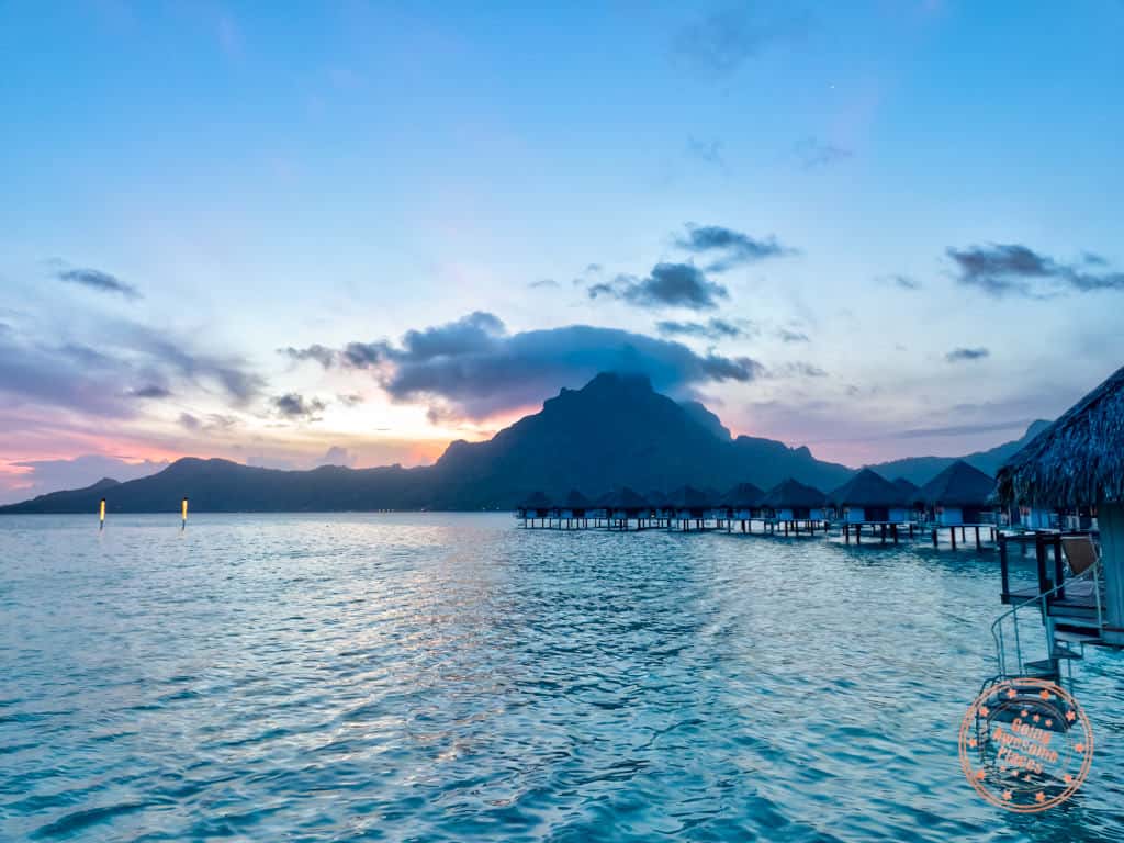 le meridien bora bora colourful sunset is worth it