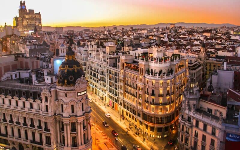 aerial view madrid
