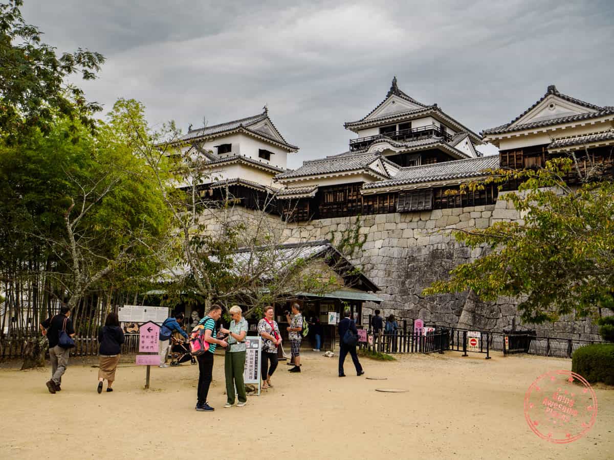 matsuyama castle entrance in shikoku