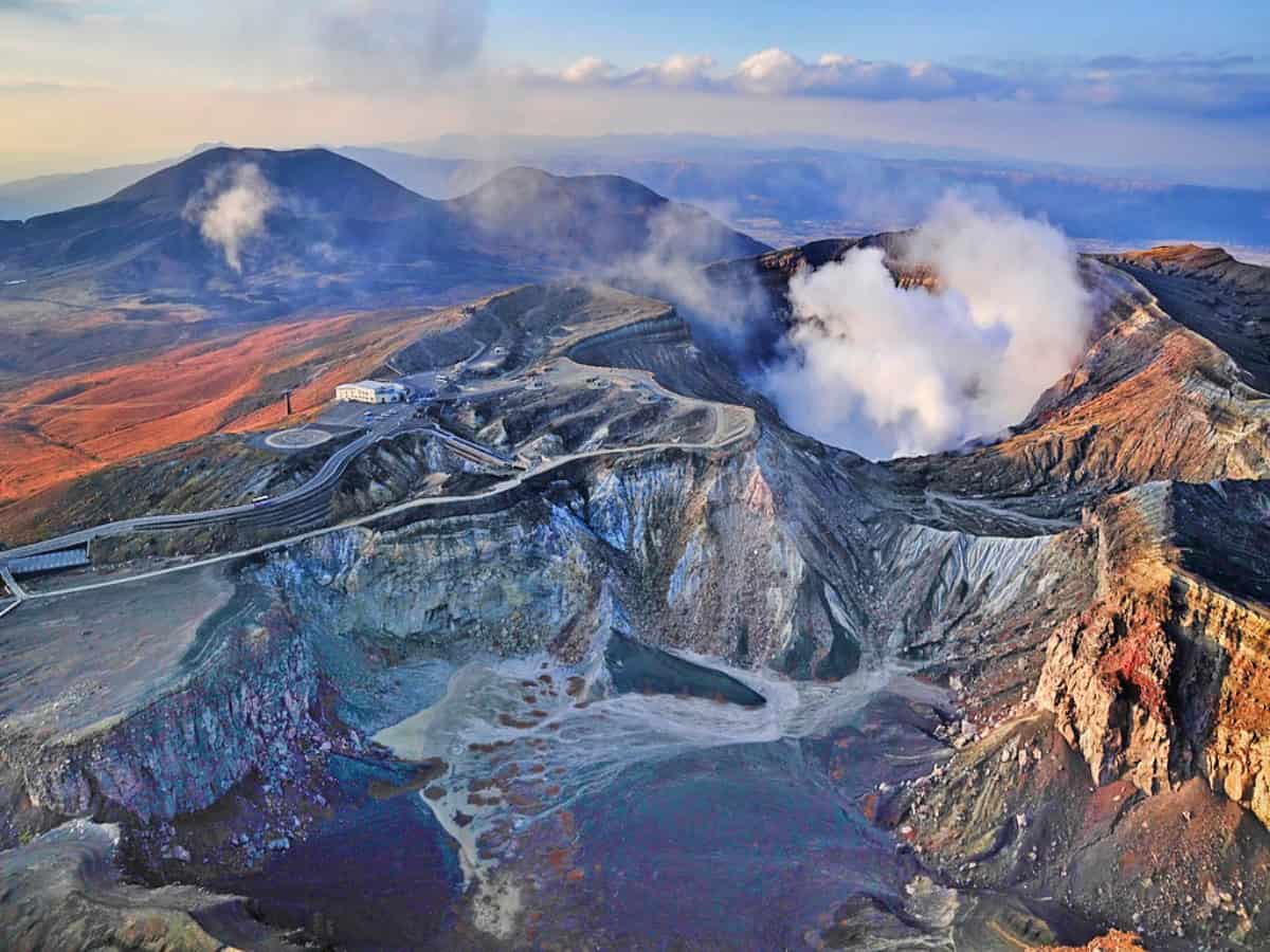 full view of mt. aso