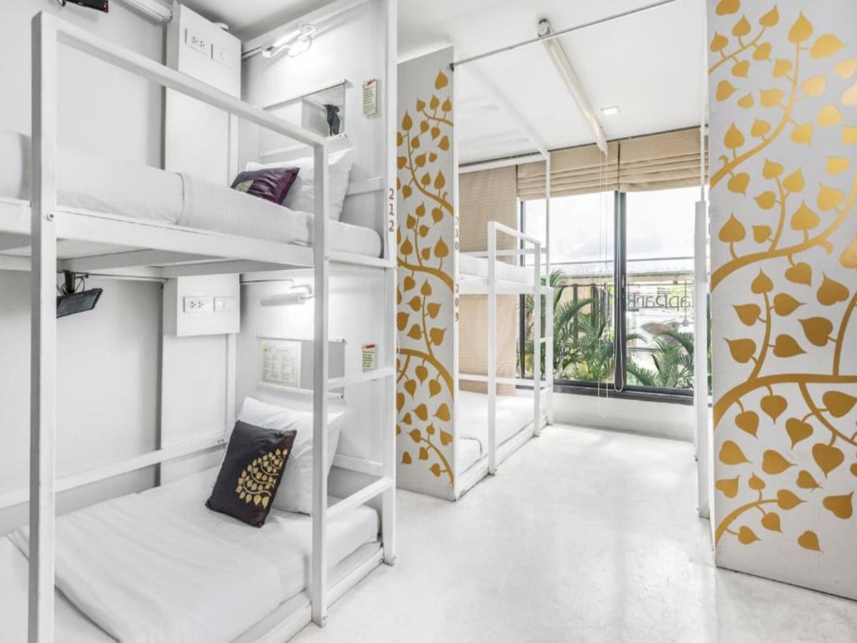 standard room with bunkbeds at nappark hostel @khao san