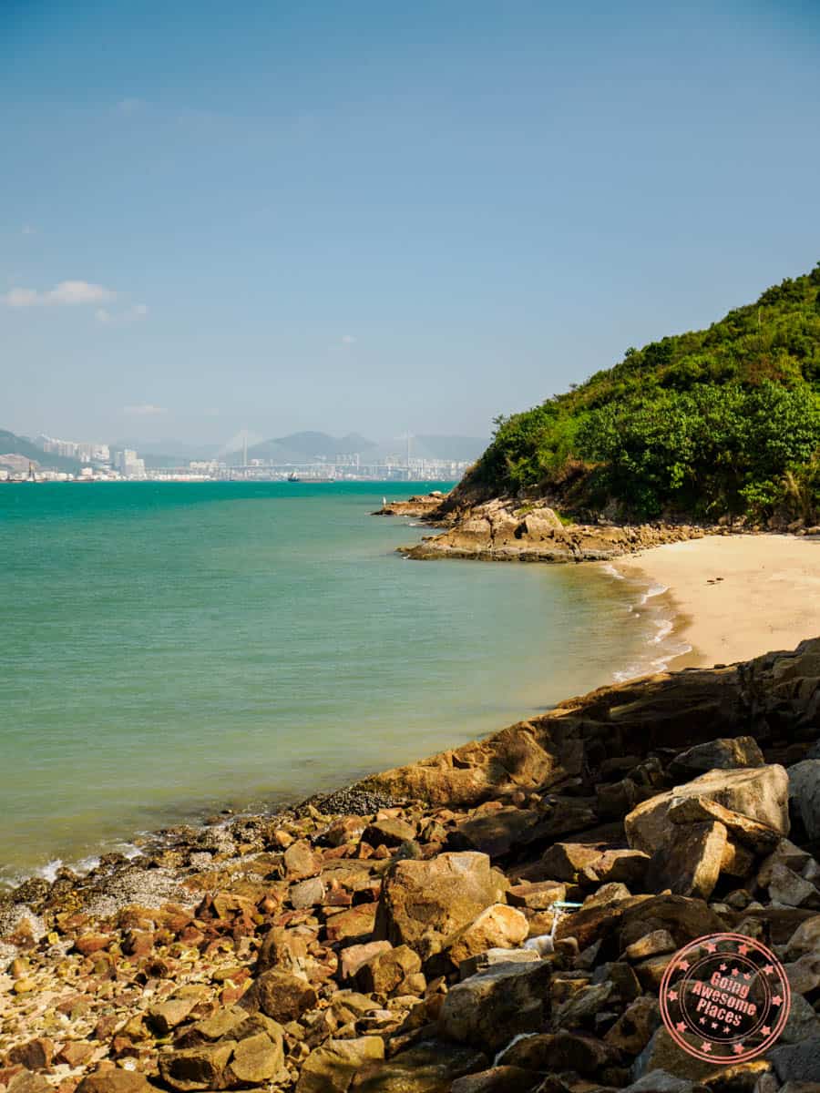 peng yu path beach veiw on peng chau island