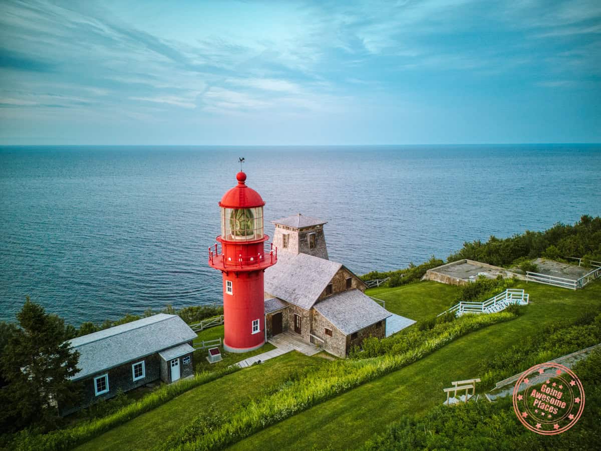 pointe a la renommee lighthouse in gaspesie