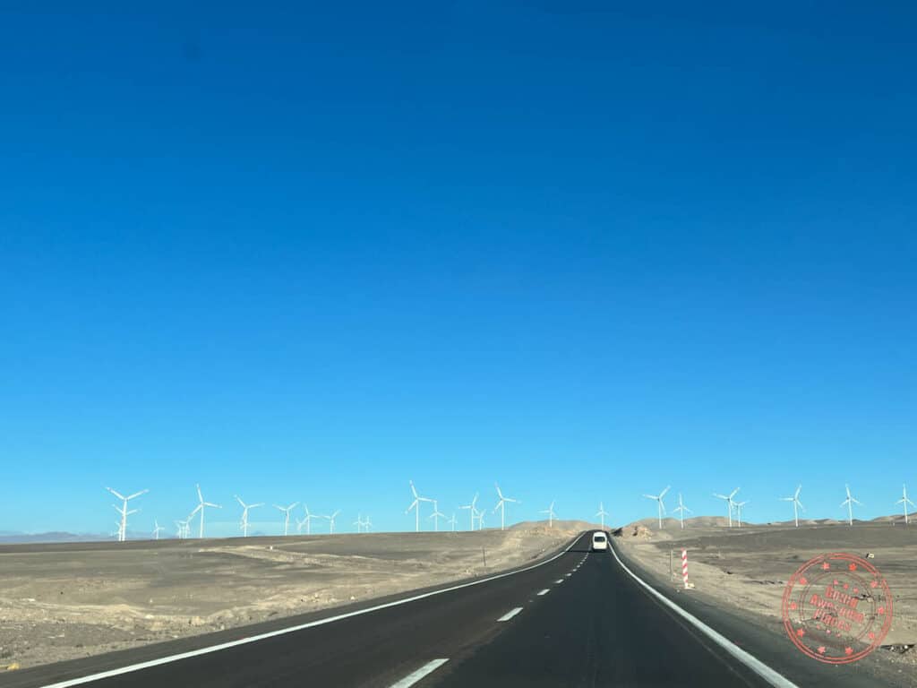 ruta 23 highway views leaving calama to san pedro de atacama