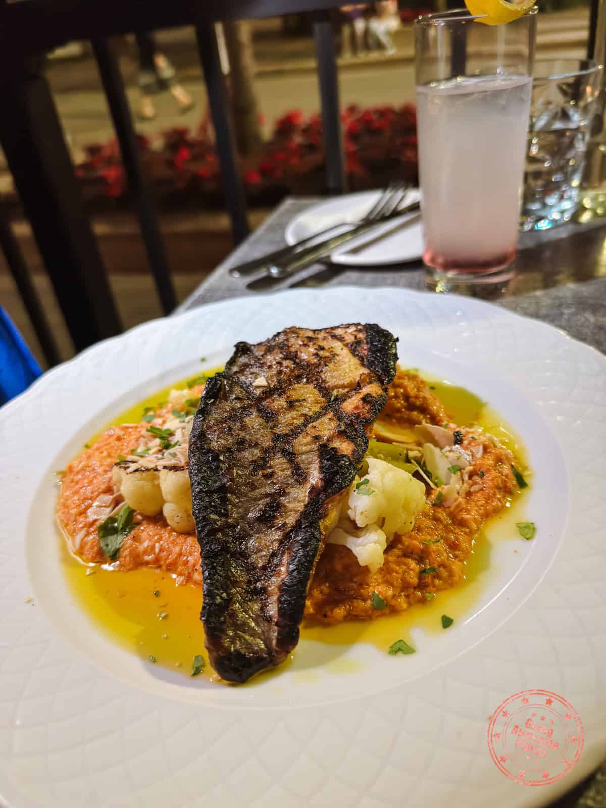 sea bass dish at les enfants terribles